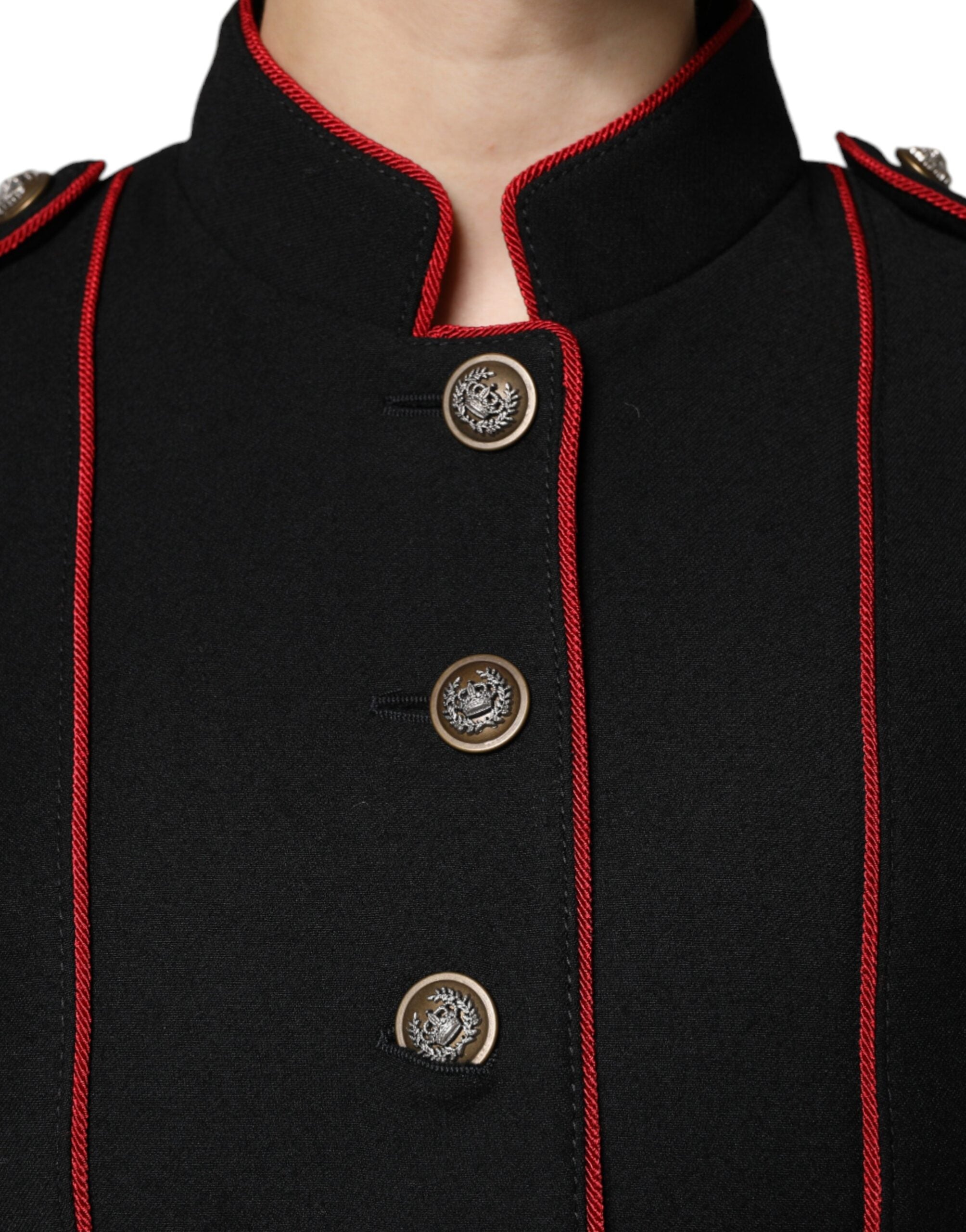 Dolce & Gabbana Siyah Tek Sıra Düğmeli Trençkot Ceket